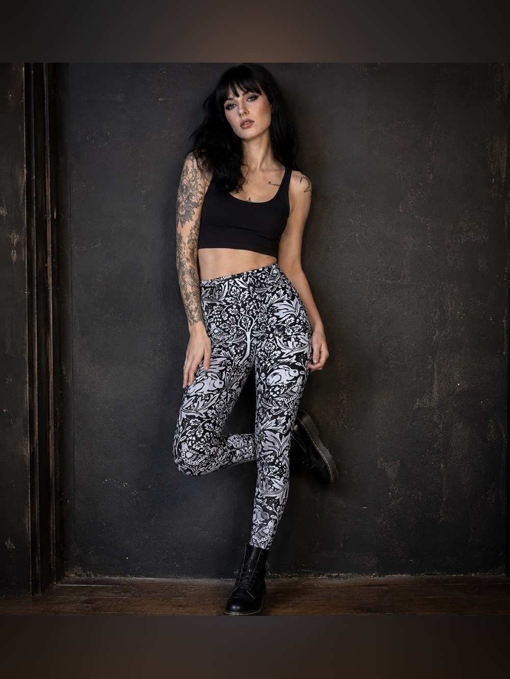 Black Milk Womens Brer Rabbit Leggings Sz Small HWMF High Waist Matte Fabric